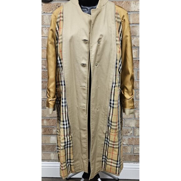 Burberry's Single-Breasted Straight Silhouette Vintage Trench Coat Men S Women M - Picture 5 of 11